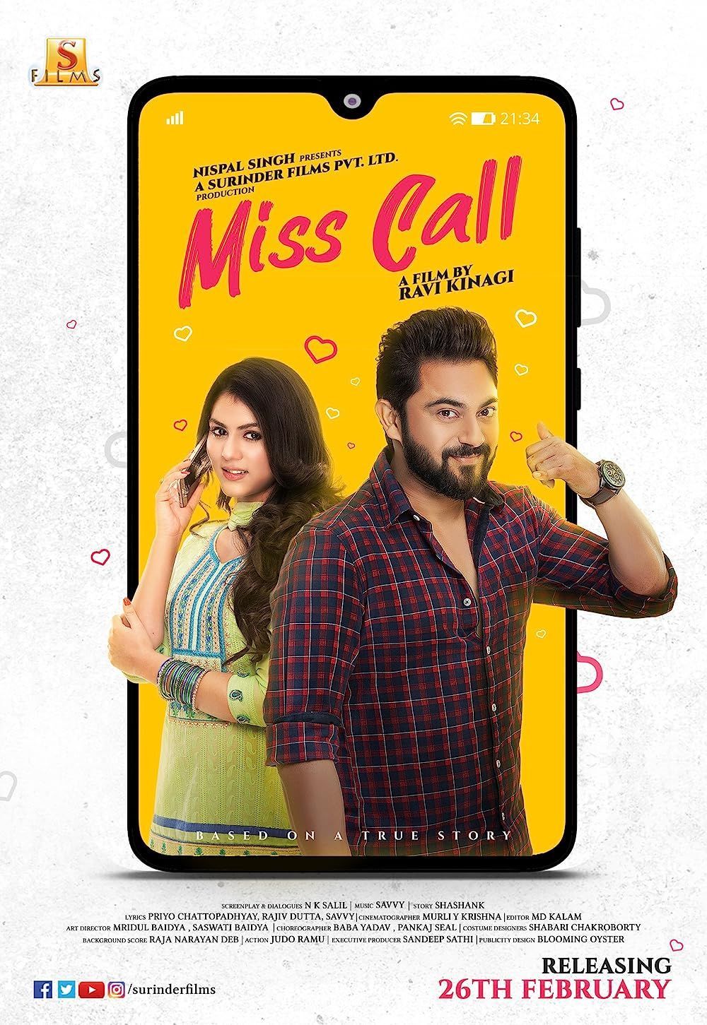 Miss Call (2021) Bengali ORG HDRip Full Movie 720p 480p