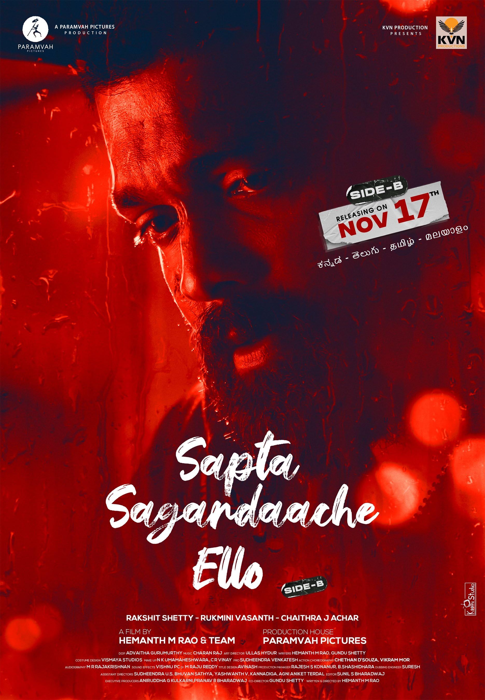 Sapta Sagaradaache Ello: Side B 2023 (Voice Over) Dubbed WEBRip Full Movie 720p 480p